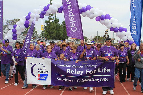 Relay for Life participants walking for a cause