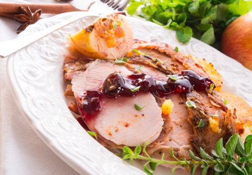 Roast Turkey with Cranberry Stuffing