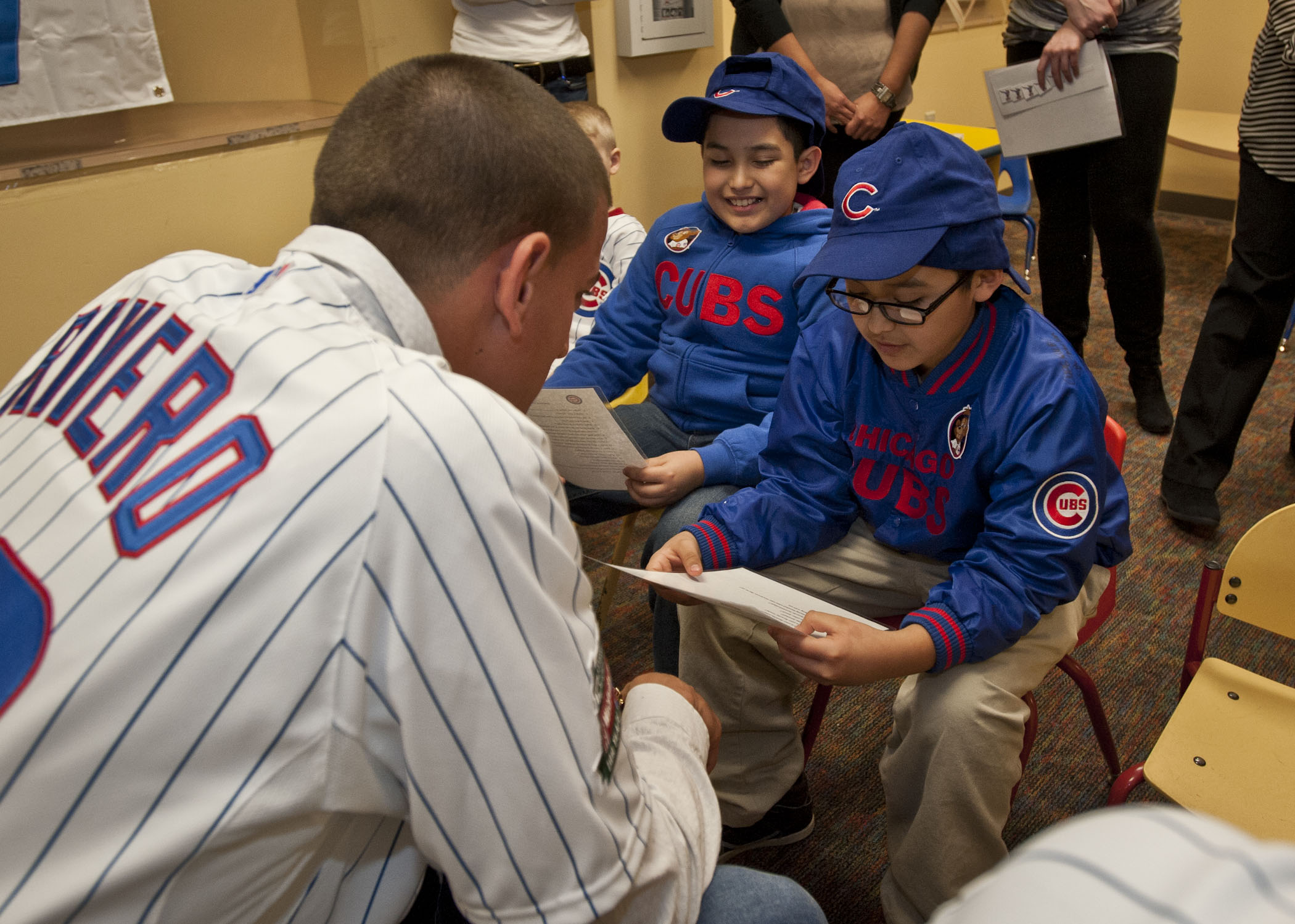 Kids had the opportunity to interview Cubs prospect Armando Rivero.