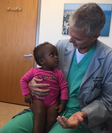 Repairing the spine of a little girl from Africa
