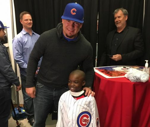 Chicago Cub gives pediatric patient the shirt off his back