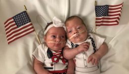 Tiny babies celebrate July 4 in red, white and blue