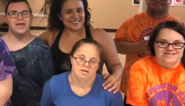 Dancing at the Adult Down Syndrome Center