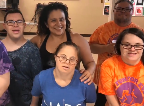 Dancing at the Adult Down Syndrome Center