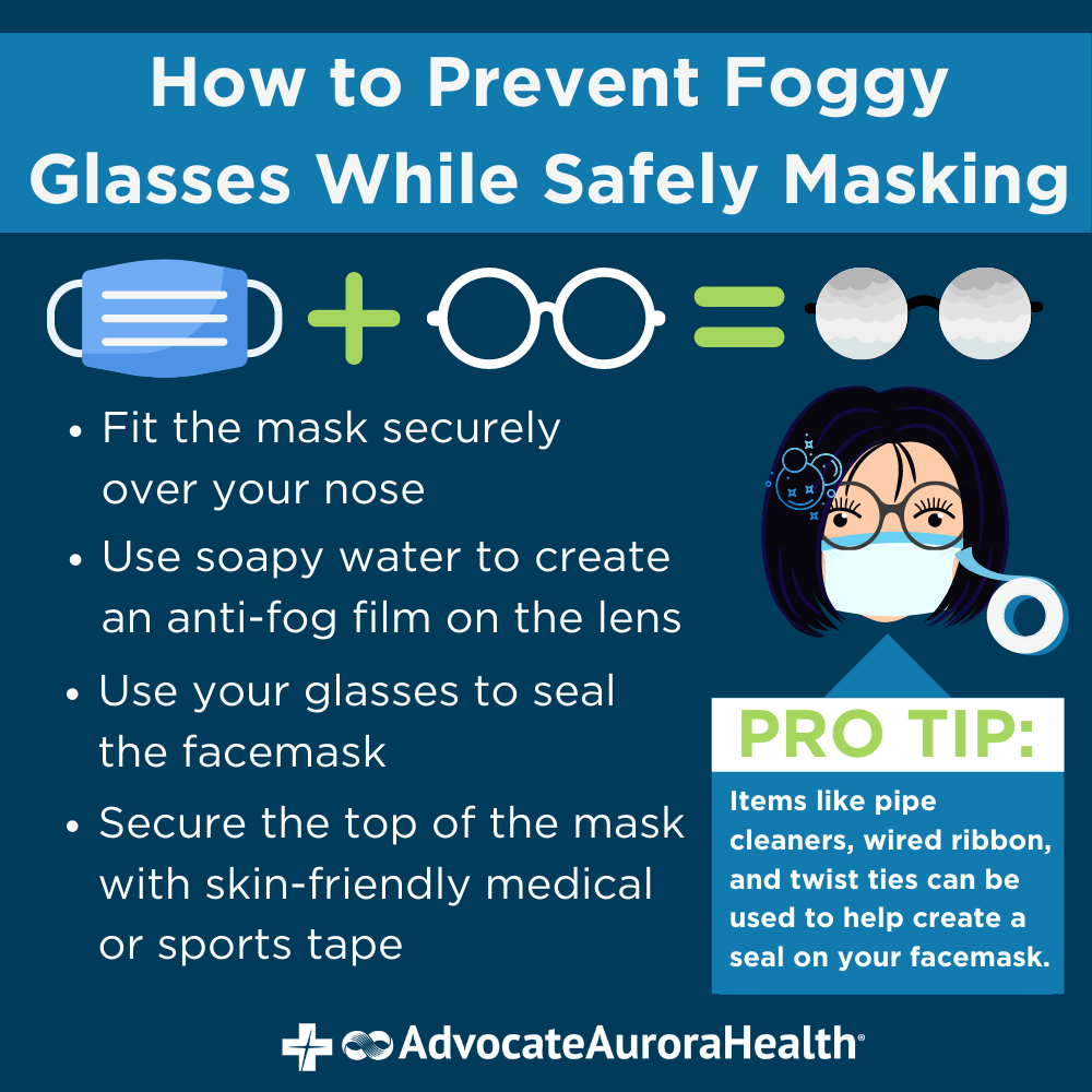 How To Keep Your Glasses From Fogging Up While Wearing A Mask Health Enews