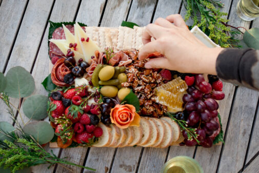 Bring a healthy cheese and meat board to your holiday gathering