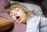 A child with sleep apnea.