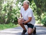 A man with Lyme disease has knee pain.