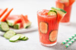 A hydrating drink made with watermelon and cucumber.