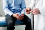 A man learning about male fator infertility.