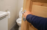 Latchkey incontinence, or the urge to urinate upon arriving home.