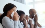 Family of varying ages has the flu.