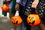 Children in Halloween costumes.