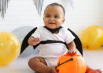 A baby in a Halloween costume