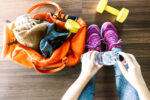 A woman building up the habit of going to the gym.