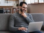 A man sits for a long time and is at risk of DVT.