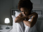 A woman thinks mental health is bad at night but it's just a temporary bad mood.