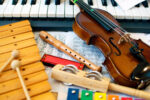 Instruments for music therapy.