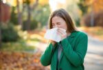 A woman has a fall allergy.